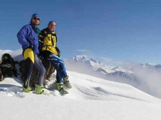 Mont Blanc v pozadí – Pierra Menta 2004 – nepretekový den – streda – výletík po okolí